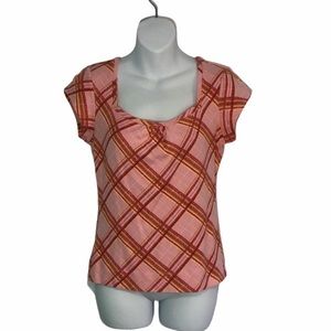 Liz & Co Squared Scoop Neck Tee Shirt